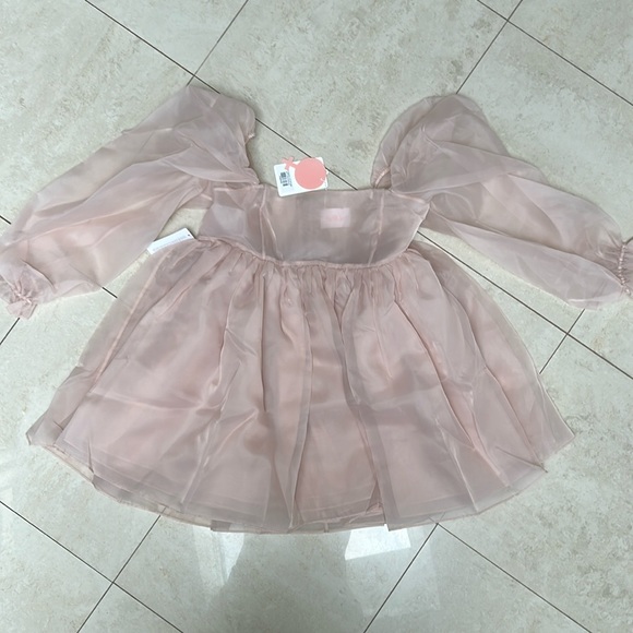 Selkie Dresses & Skirts - NWT Selkie Light Pink Sparrow Long Sleeve Puff Dress
